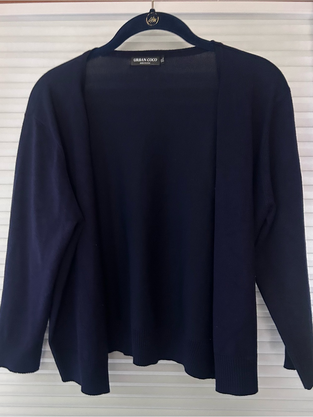 Urban Coco Navy Open-Front Cardigan